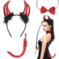 Adult Horn Halloween Costume Headband Set - 3 Piece