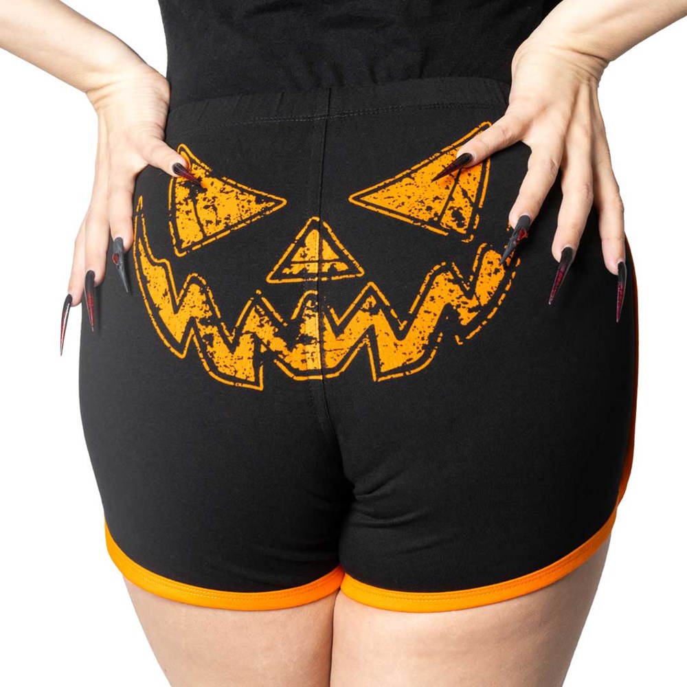 Pumpkin Trick Or Treat Women's Booty Shorts