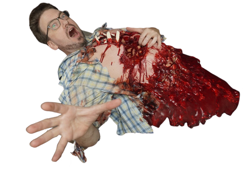 Actor Rigged Olly Torso with Exposed Ribs and Guts