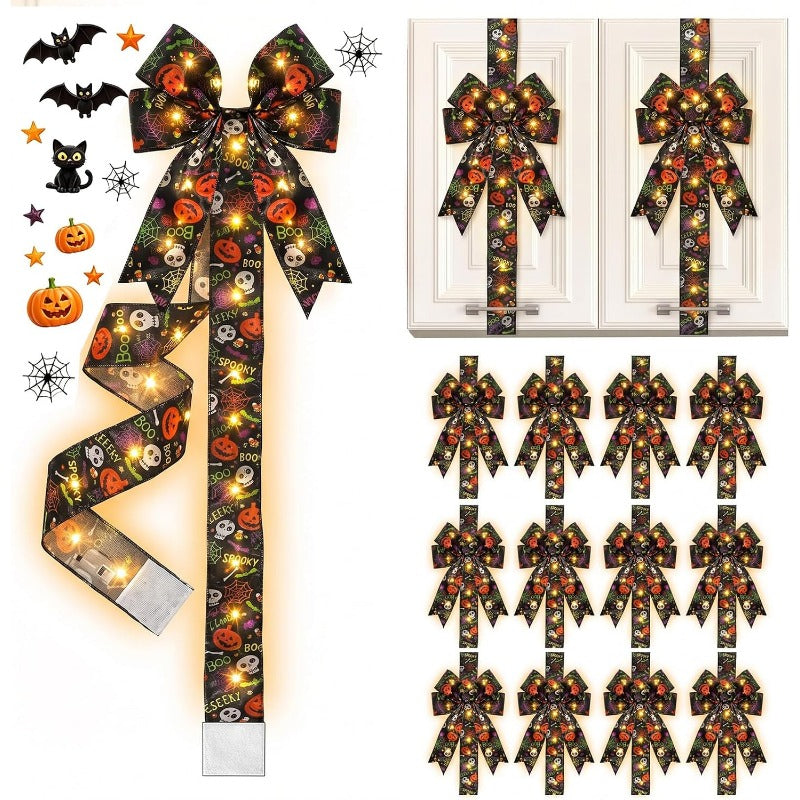 Glowing Halloween Cabinet Bow