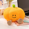 Adorable Smiling Pumpkin Ghost Plush for Halloween Fun!