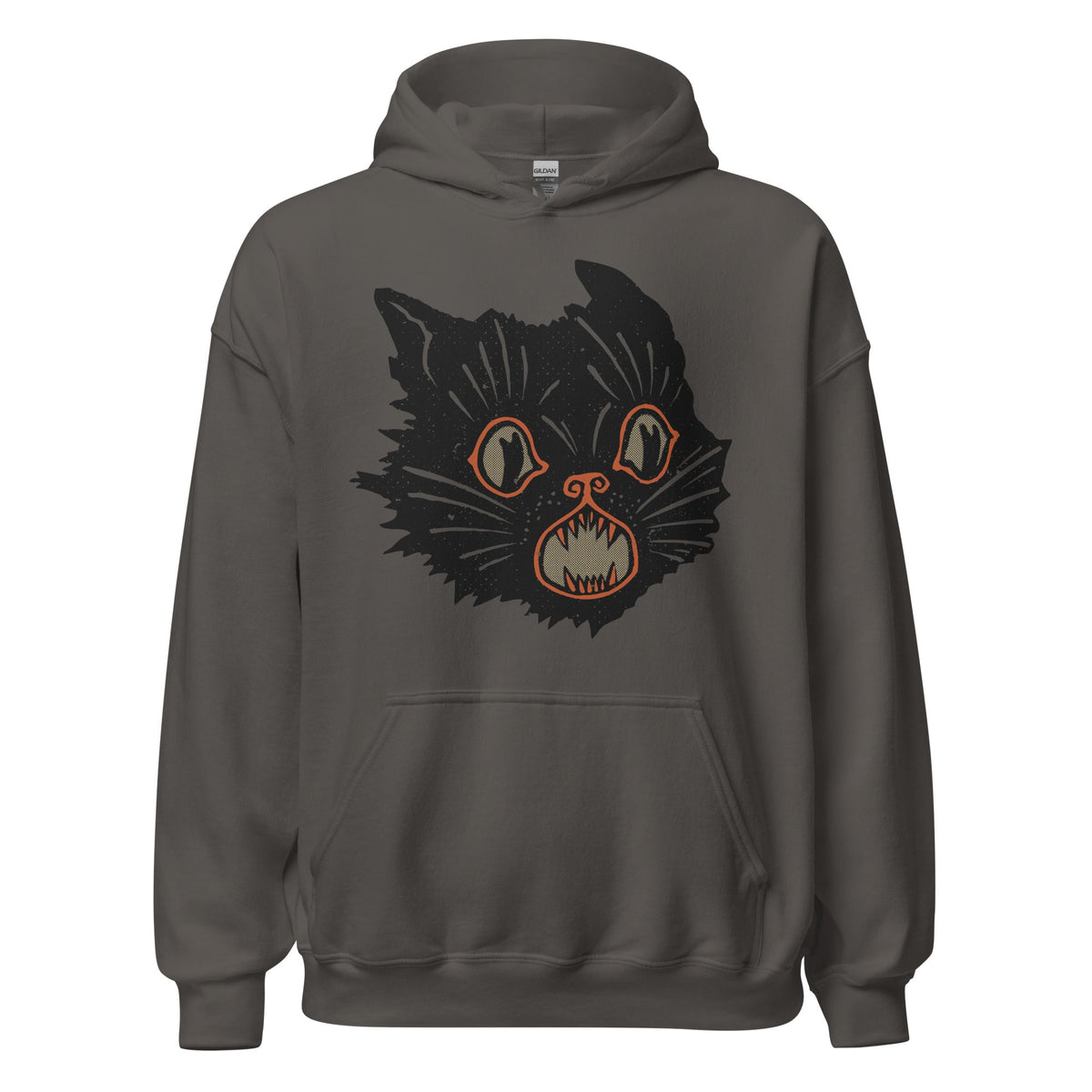 Gray Scratch Cat Pullover Hoodie